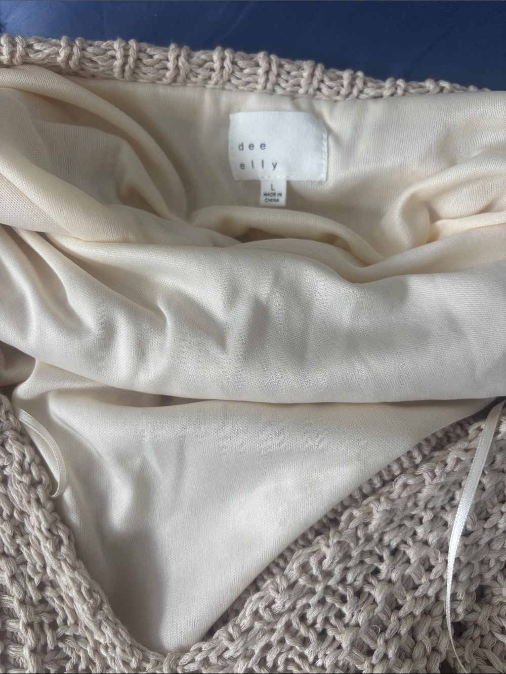 VICI Aruba Crochet Maxi Dress in Beige - Picture 9 of 10